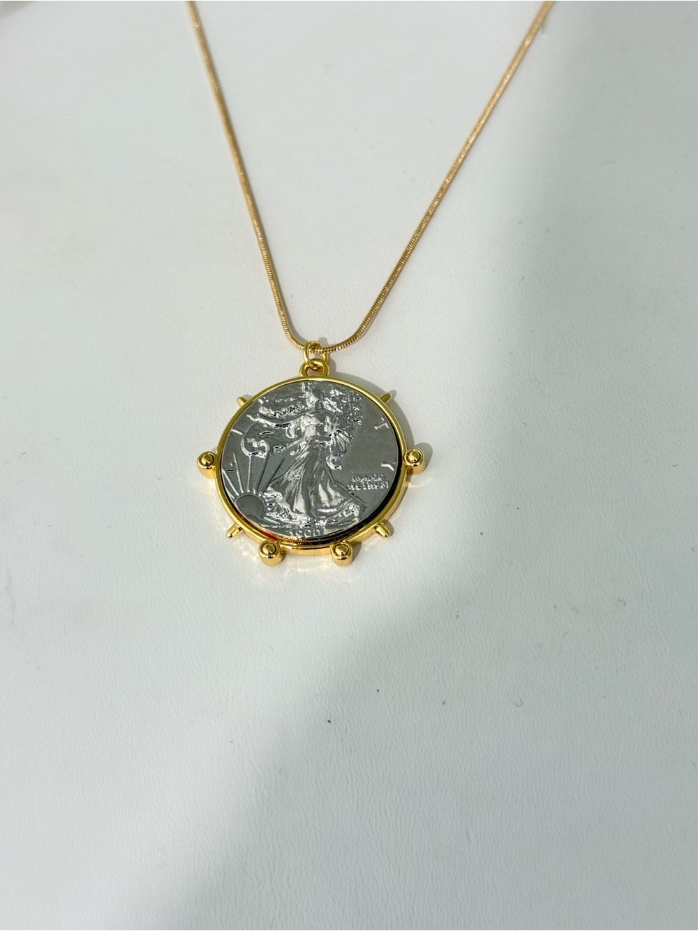 18k Gold Plated Tone Pendant Necklace - Women Jewelry - Picture 6 of 8
